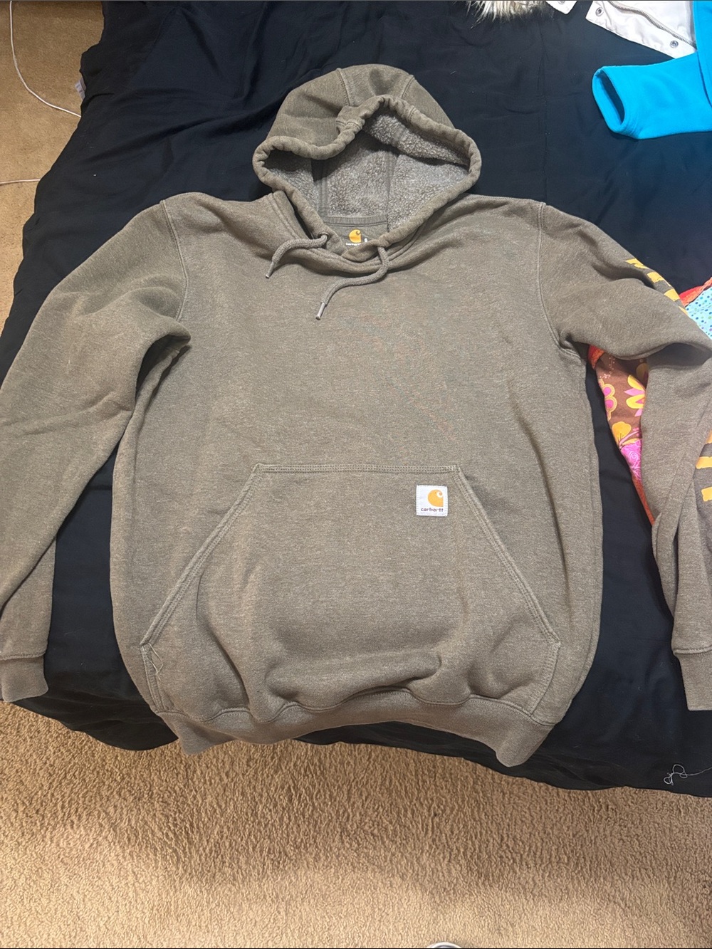 Carhartt Olive Crewneck Hooded Sweatshirt - Men's Pullover
